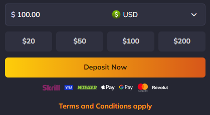 Deposit Vegastars