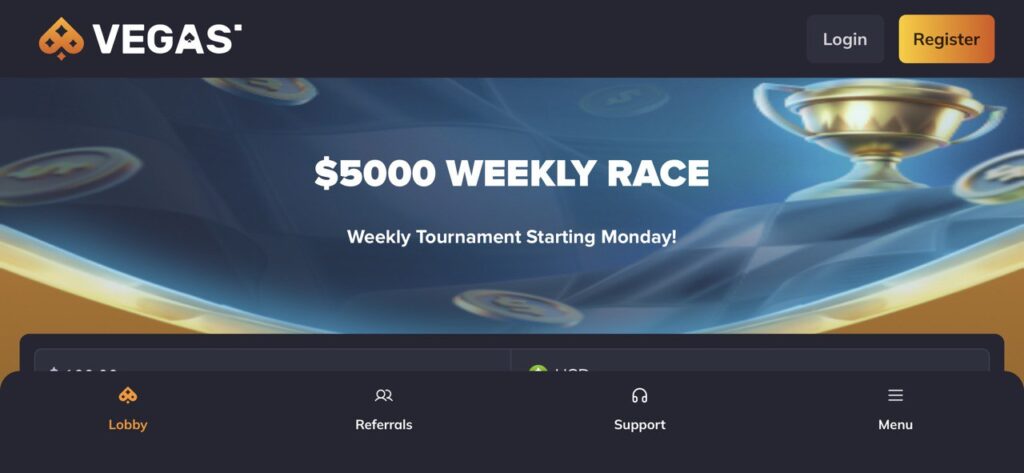 Vegastars Mobile Site